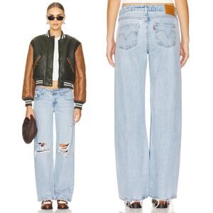 NWT LEVI'S Premium Low Loose Wide Jean Women's Size 25 Probably Ok Blue